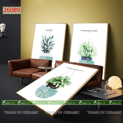 Tranh Treo Tường 3D Hiện Đại Bình Hoa