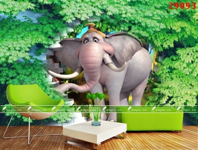 Tranh 3D Hiện Đại;Tranh Dán Tường 3D, Giấy Dán Tường 3D