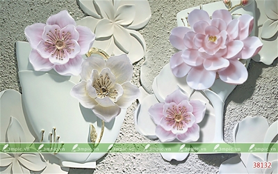 tranh dán tường 3D phòng khách; Tranh Bình Hoa; tranh Công Phượng 3D; tranh dán tường 3D; tranh dán tường 3D đẹp; bán file tranh cung cấp file tranh; 3mpic.vn