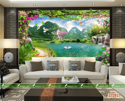 tranh dán tường 3d;tranh dán tường hiện đại
