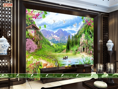 tranh dán tường 3d;tranh dán tường hiện đại