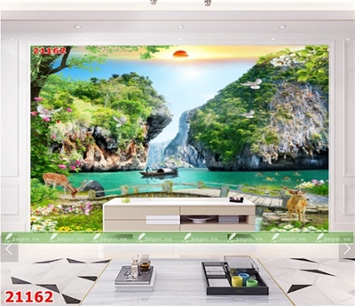 tranh dán tường phong thủy