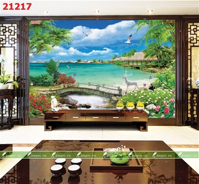 tranh dán tường 3d;tranh dán tường hiện đại