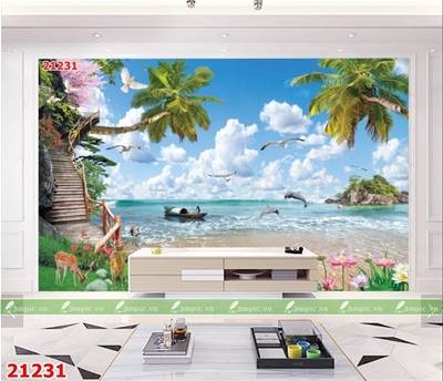 tranh dán tường 3d;tranh dán tường hiện đại