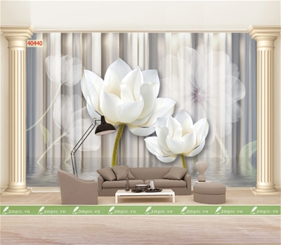 tranh dán tường 3D phòng khách;tranh dán tường 3D; tranh dán tường 3D đẹp; 3mpic.vn