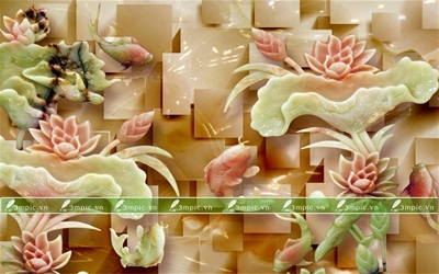 Tranh dán Tường 3D phòng khách; Tranh Ngọc 3D; Tranh dán Tường son thủy 3D; Tranh dán Tường  3D; Tranh dán Tường  3D đẹp; bán file tranh cung cấp file tranh; 3mpic.vn