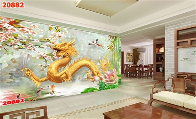 tranh dán tường 3D phòng khách; Tranh Rồng; tranh Công Phượng 3D; tranh dán tường 3D; tranh dán tường 3D đẹp; bán file tranh cung cấp file tranh; 3mpic.vn