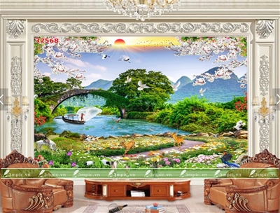 tranh phong cảnh 3d