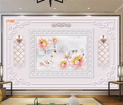 tranh dán tường 3D phòng khách; tranh 3D; tranh 3D đẹp; 3mpic