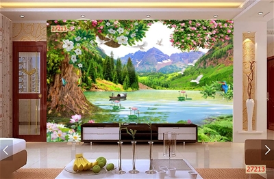 tranh dán tường 3D phòng khách; tranh 3D; tranh 3D đẹp; 3mpic.vn