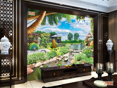 tranh dán tường 3D phòng khách