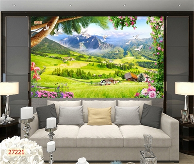 tranh dán tường 3D phòng khách; tranh 3D; tranh 3D đẹp; 3mpic.vn