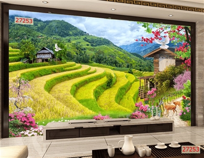 tranh dán tường 3D phòng khách;tranh dán tường 3D; tranh dán tường 3D đẹp; 3mpic.vn