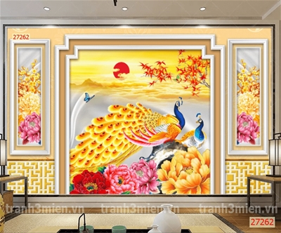 tranh dán tường 3D phòng khách;tranh dán tường 3D; tranh dán tường 3D đẹp; 3mpic.vn